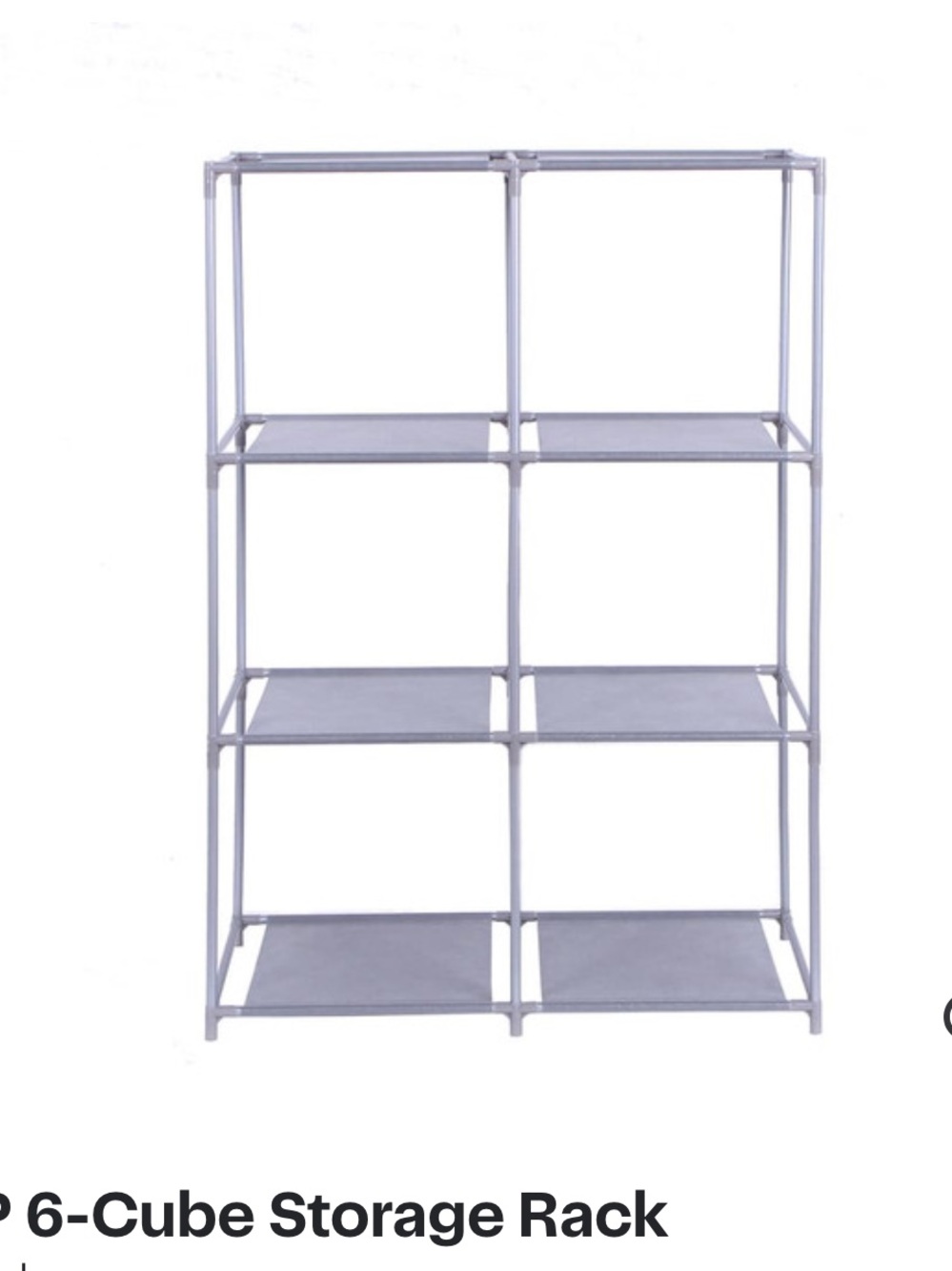 6-Cube Modular Storage Rack - Gray